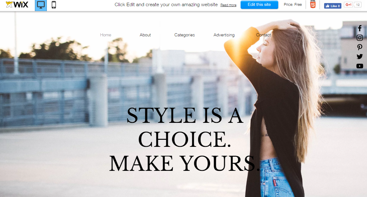 Wix edit site