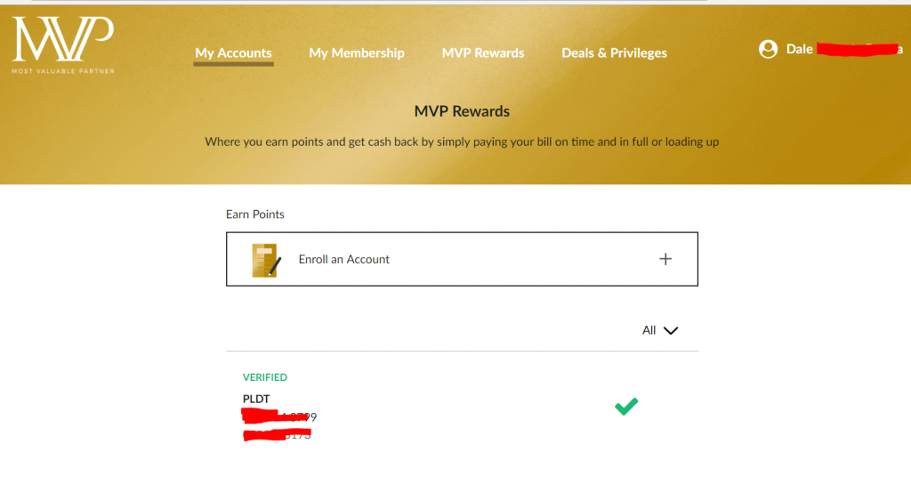 Adding of PLDT account 