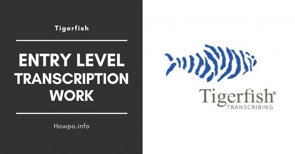 Tigerfish Good Entry Level Transcription Work